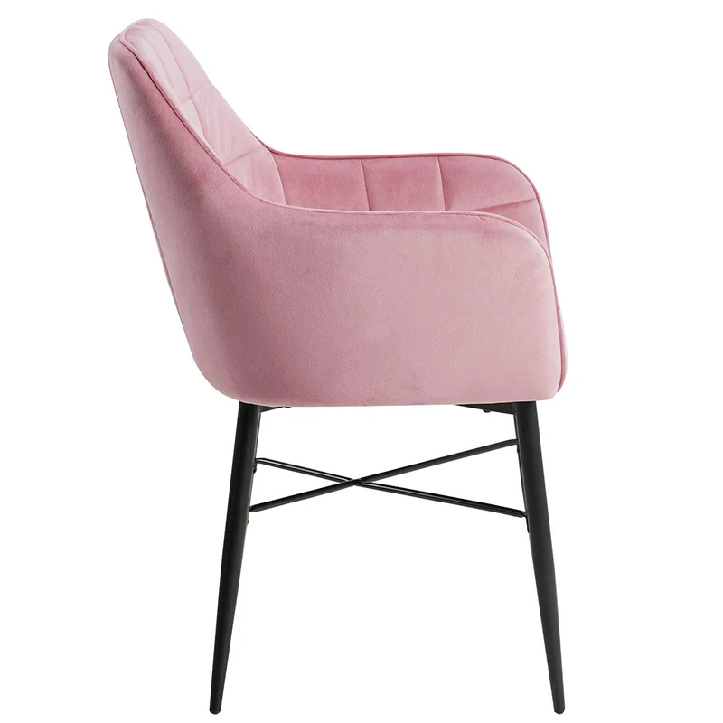 WOLTU 1 Chaise de Salle à Manger Fauteuil de Salon avec Velours Assise métal Pied,Rose BH81rs-1
