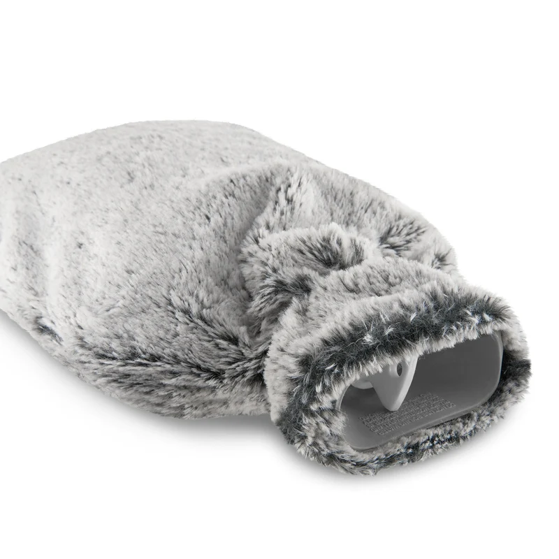 Blumtal - Bouillotte Peluche - Bouillotte Eau Chaude - Gris - 1.8L