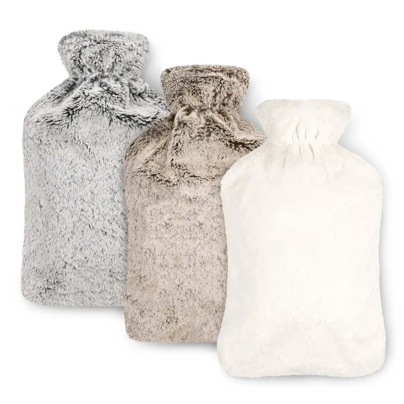 Blumtal - Bouillotte Peluche - Bouillotte Eau Chaude - Gris - 1.8L