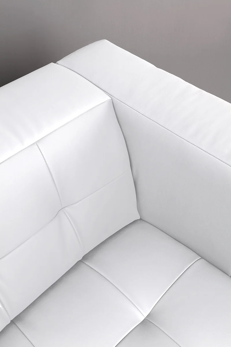 Relaxima Standing Canapé Fixe 3 Places Bois Blanc 201 x 89 x 71 cm