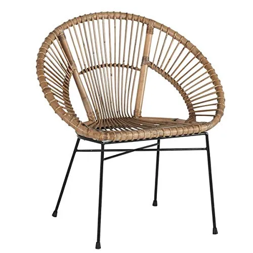 KOH DECO Fauteuil en rotin Copa - Miel