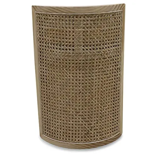 Déco en Ligne - Tabouret/Pouf Cannage Velours Bleu Canard