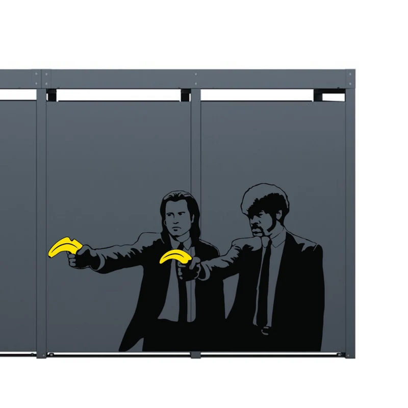 Statement Box Mülltonnenbox "Pulp Fiction Banksy"