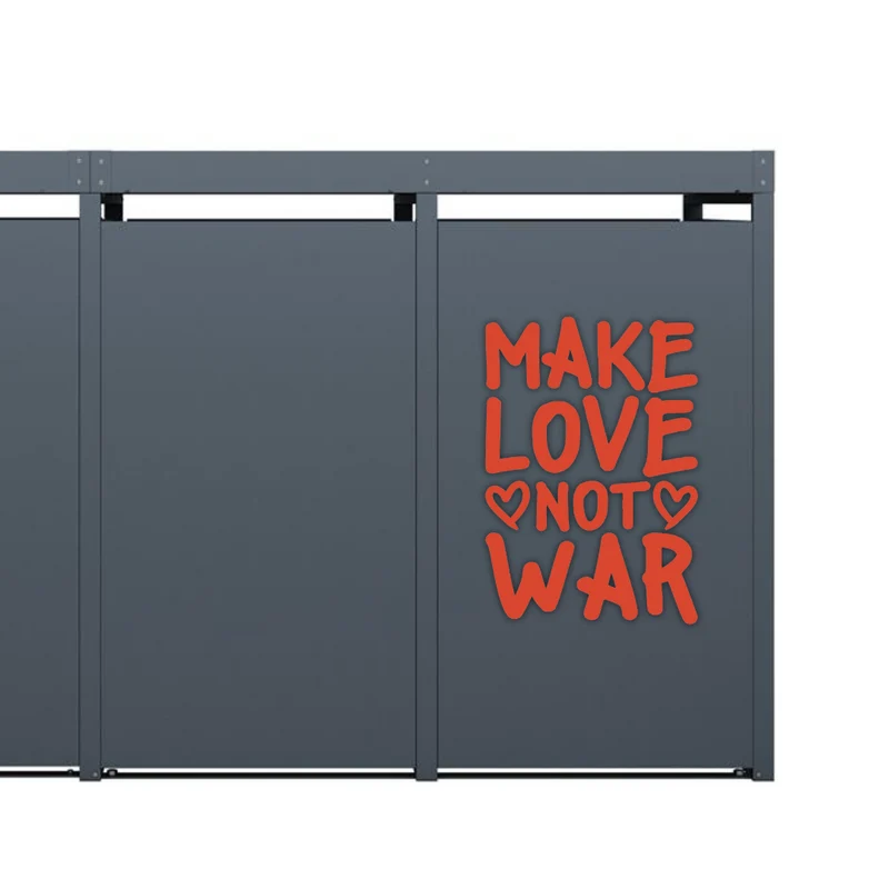 Statement Box Mülltonnenbox "Make Love Not War"