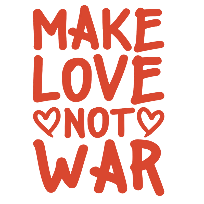 Statement Box Mülltonnenbox "Make Love Not War"
