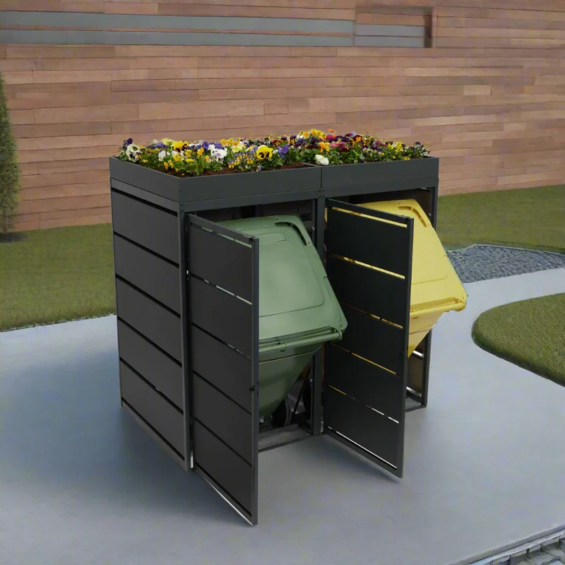 OBOX BLOOM 2er Mülltonnenbox