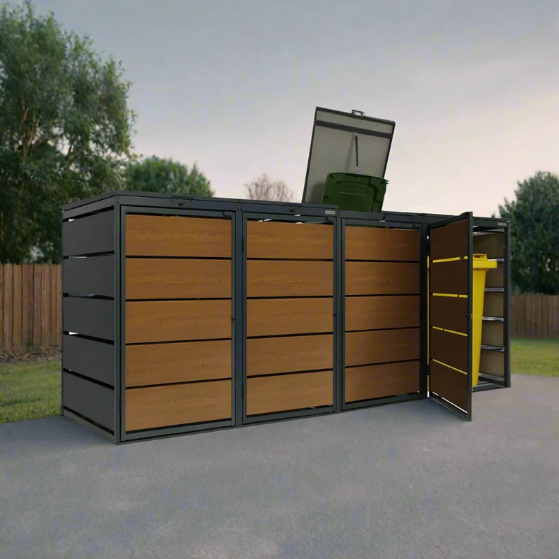OBOX Oak 4er Mülltonnenbox