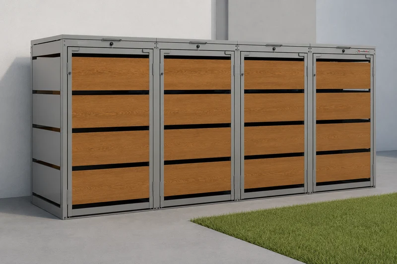 OBOX Oak 4er Mülltonnenbox