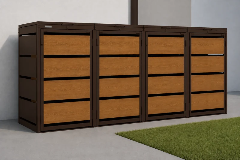 OBOX Oak 4er Mülltonnenbox