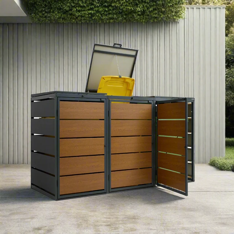 OBOX Oak 3er Mülltonnenbox