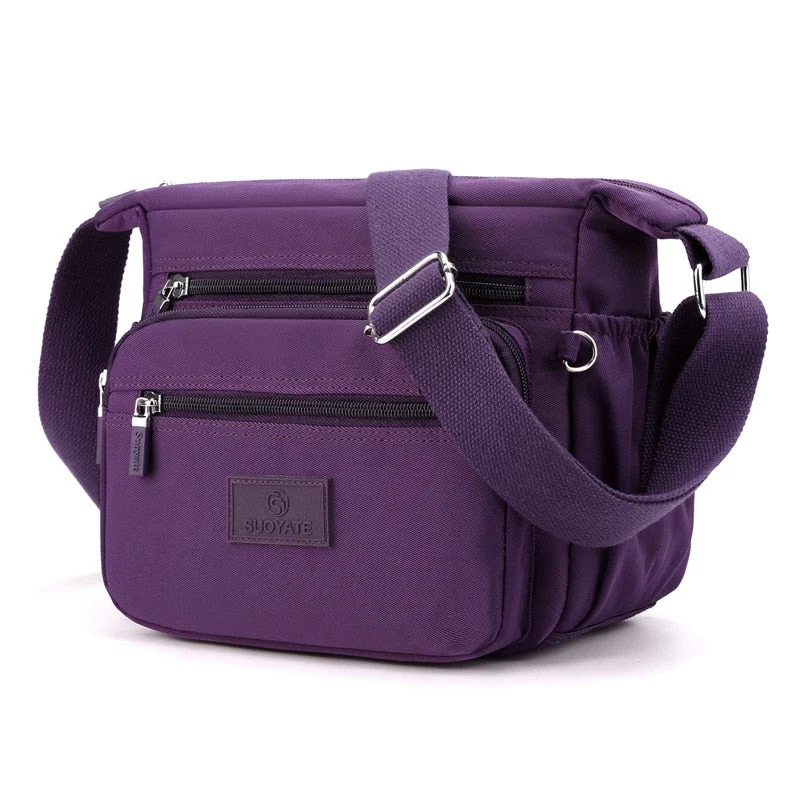 Sac Compact en Nylon Résistant à l'Eau et Fermeture Zippée
