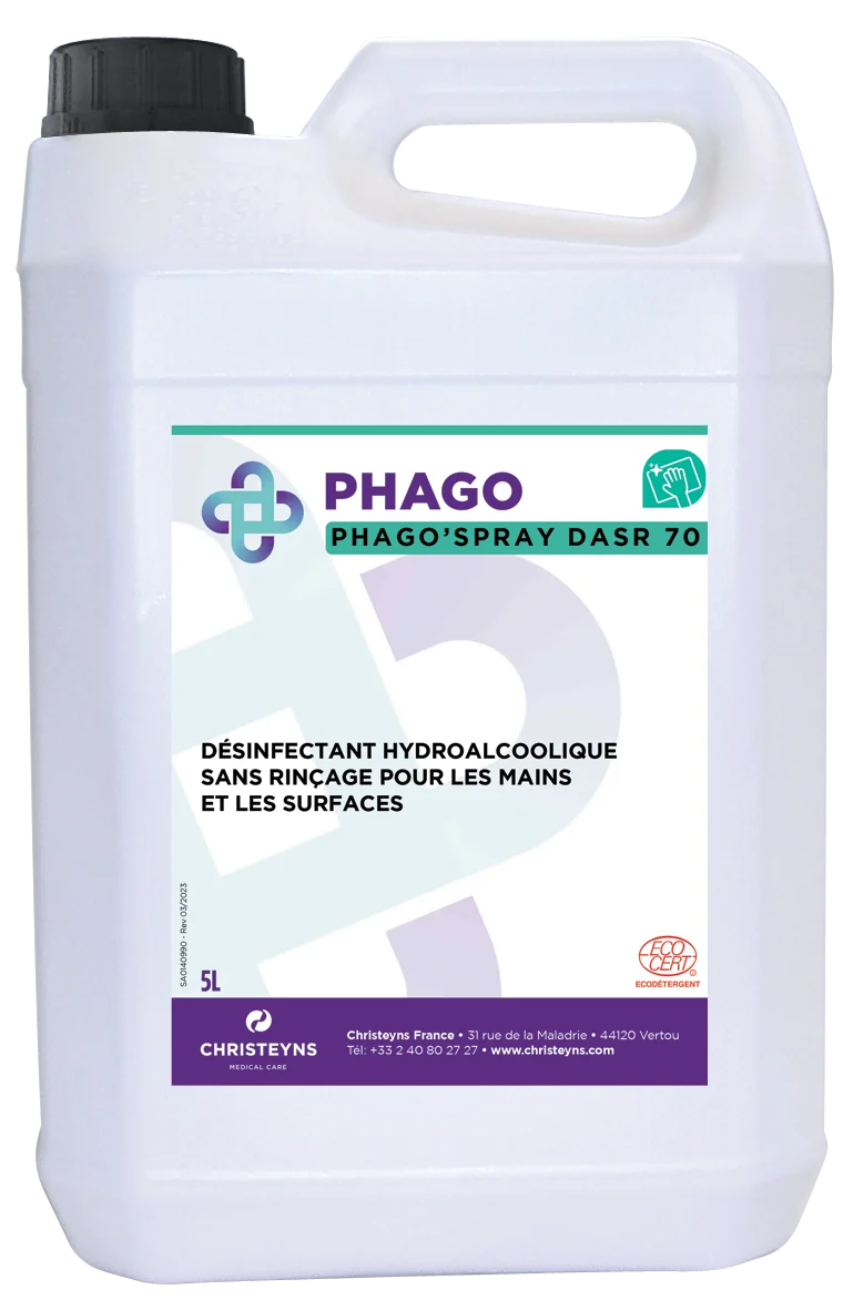 PHOGOSPRAY ECOLABEL DASR DSR Désinfectant SANS RINCAGE 5L.