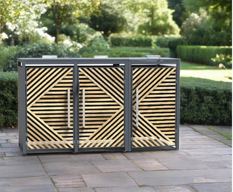 NEU!! KARO Design Mülltonnenbox, 3er Modell