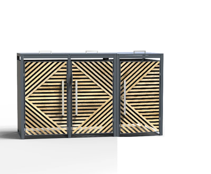 NEU!! KARO Design Mülltonnenbox, 3er Modell