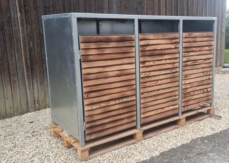 LAGER - PREMIUM- Zink 3-240 mit abgeflammten Holzlatten VINTAGE