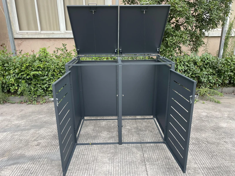 ALBA 4er Mülltonnenbox Anthrazit