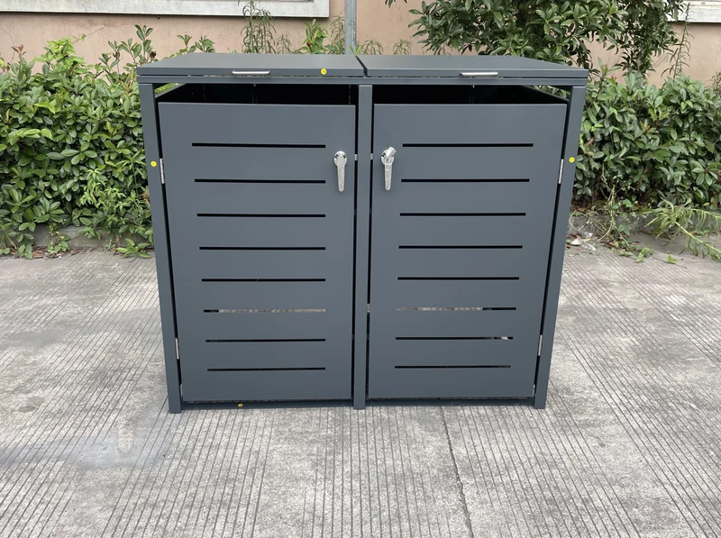 ALBA 2er Mülltonnenbox Anthrazit