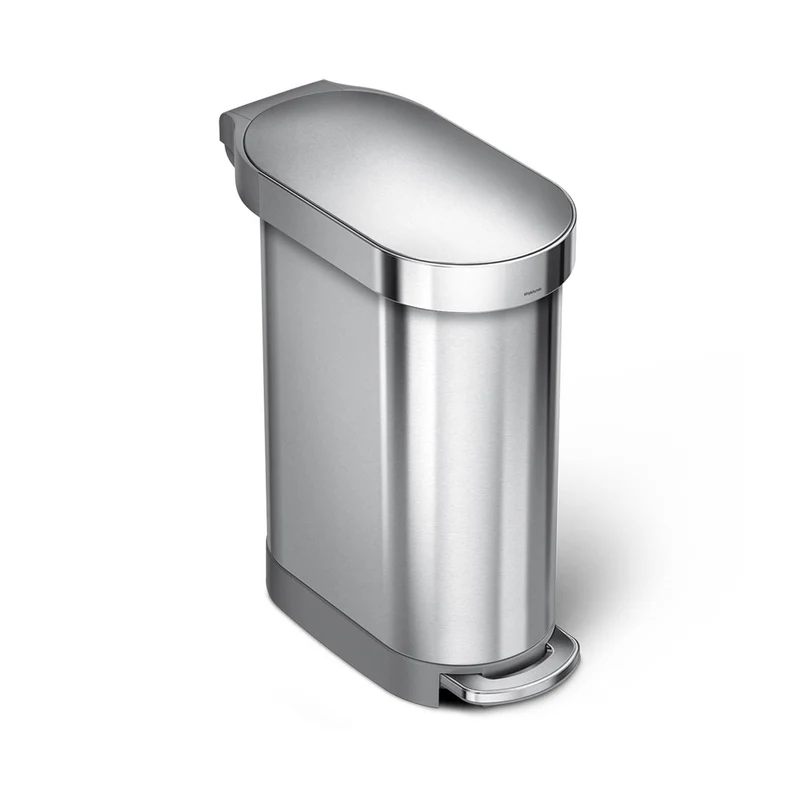 45 L Poubelle Étroite à Pédale avec Rebord