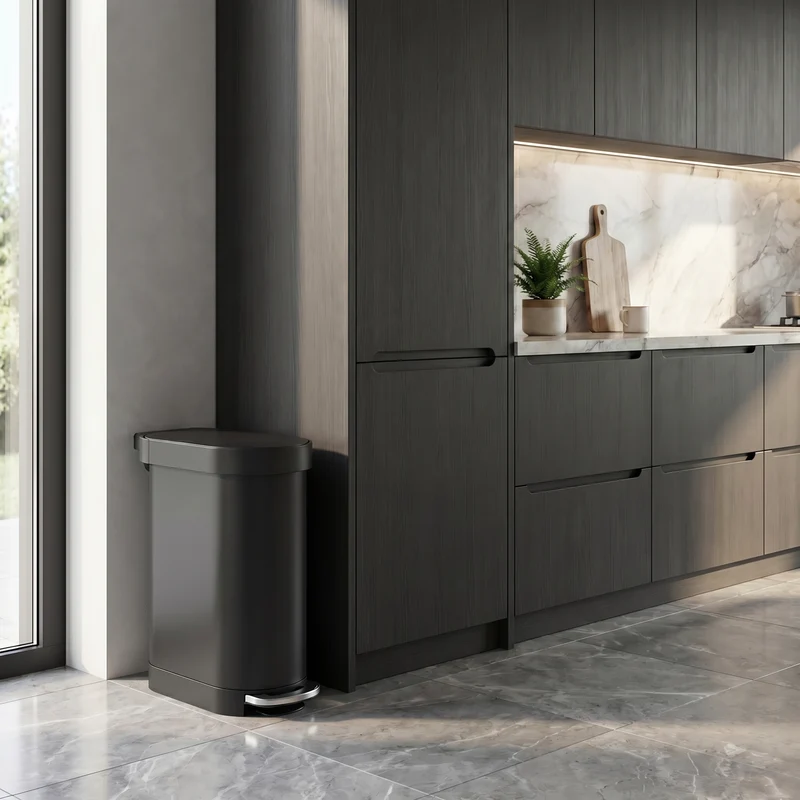 45 L Poubelle Étroite à Pédale avec Rebord
