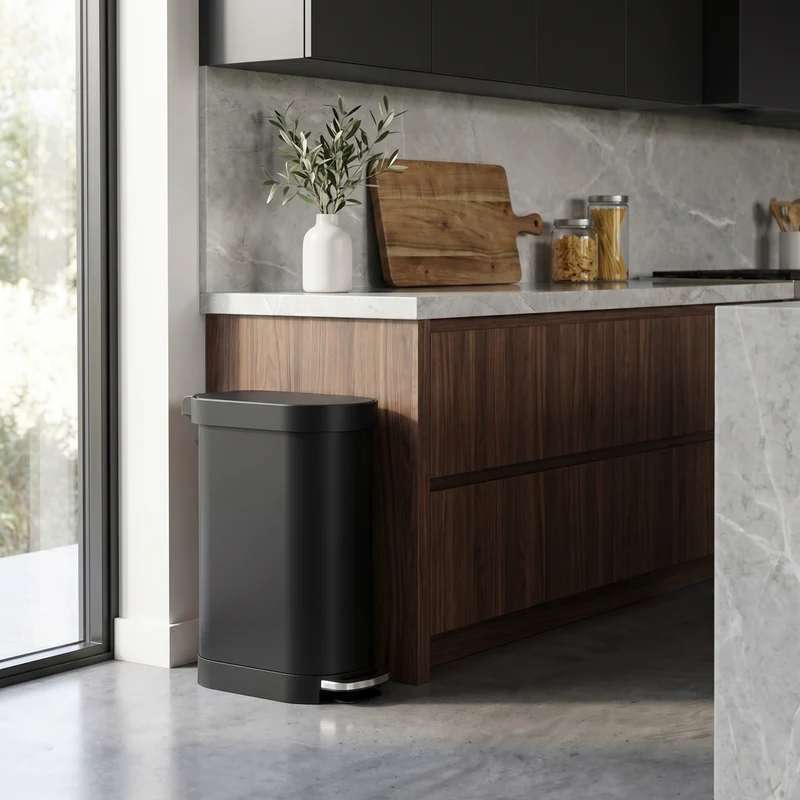 45 L Poubelle Étroite à Pédale avec Rebord