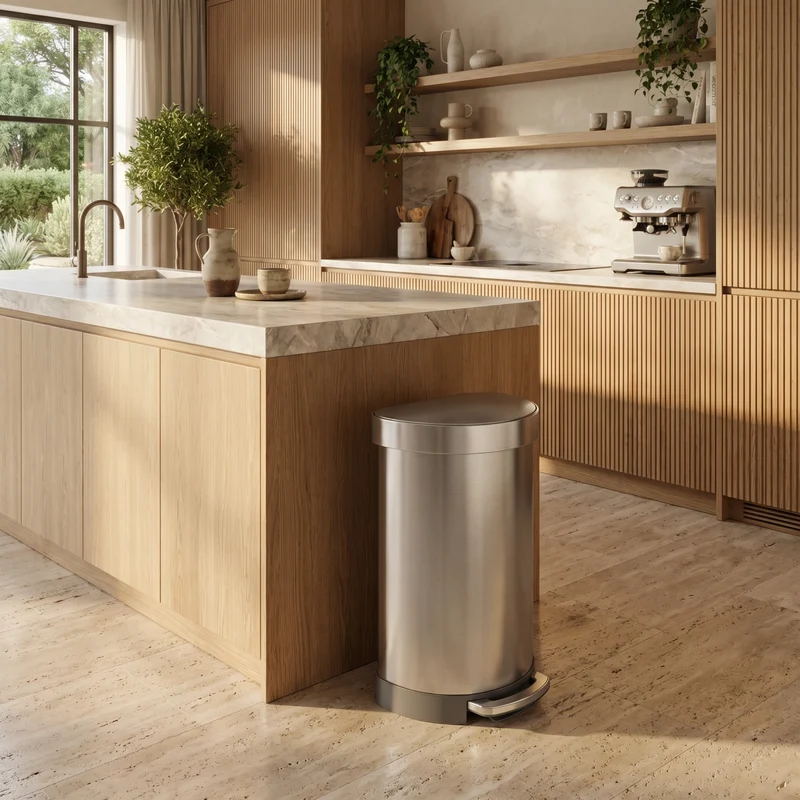 45 L Poubelle Demi-Lune à Pédale