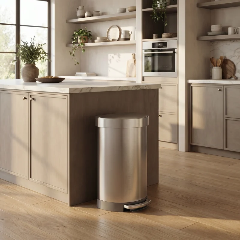45 L Poubelle Demi-Lune à Pédale