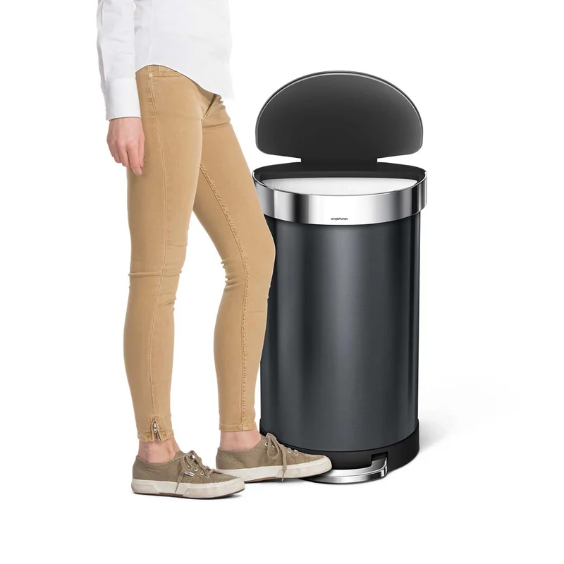 45 L Poubelle Demi-Lune à Pédale