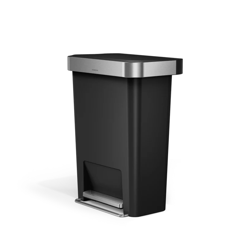 45 L Poubelle Rectangulaire à Pédale en Plastique