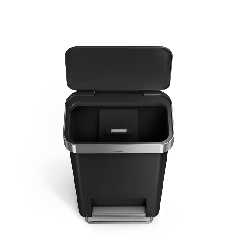 45 L Poubelle Rectangulaire à Pédale en Plastique