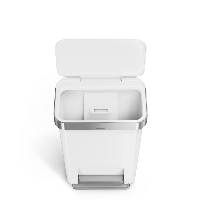 45 L Poubelle Rectangulaire à Pédale en Plastique
