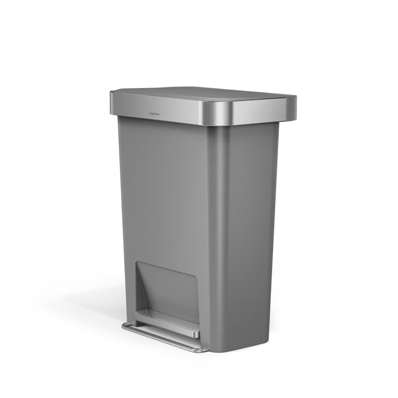 45 L Poubelle Rectangulaire à Pédale en Plastique