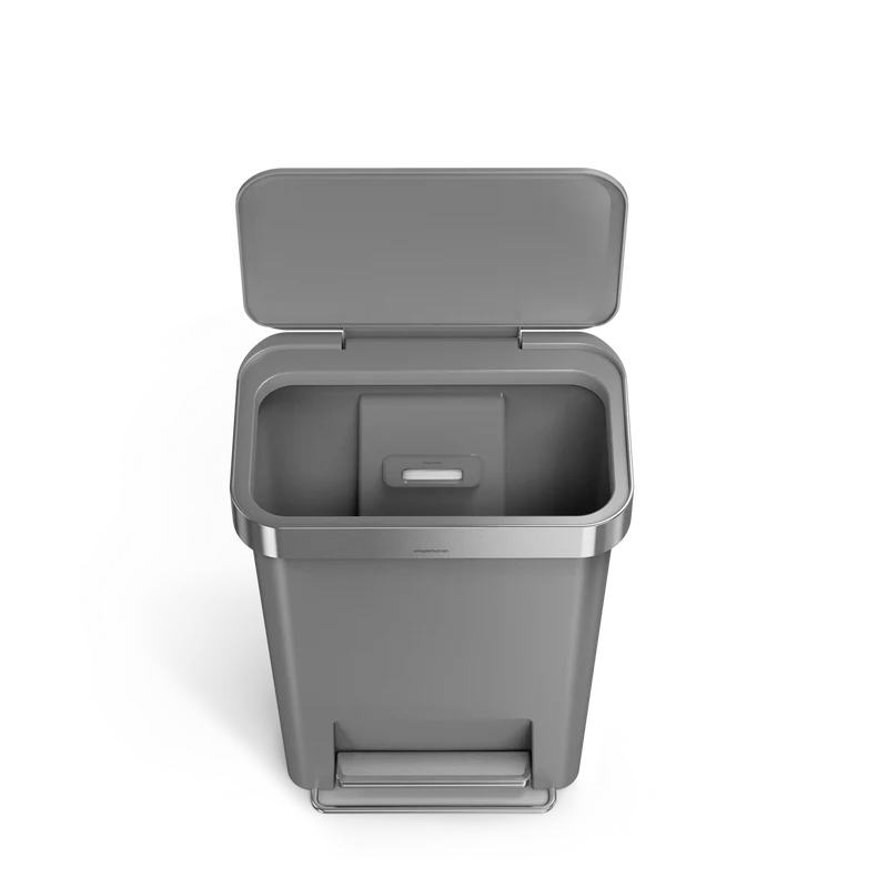 45 L Poubelle Rectangulaire à Pédale en Plastique