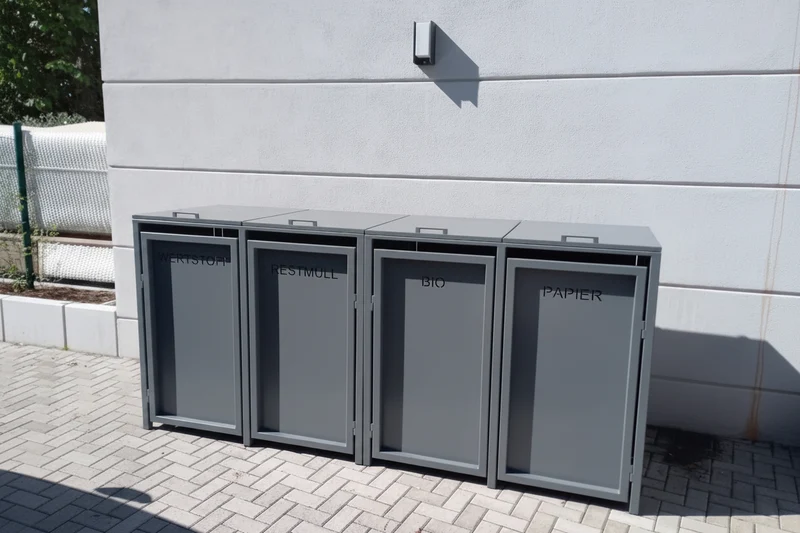 PREMIUM Design Mülltonnenbox - Signature Edition mit Klappdach