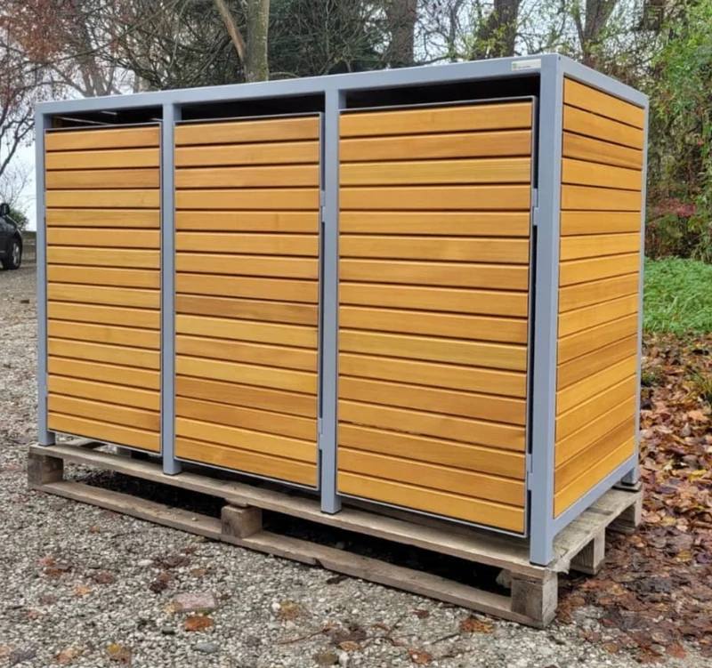 Zusätzliche Seitenwand aus Holz für PREMIUM Mülltonnenboxen