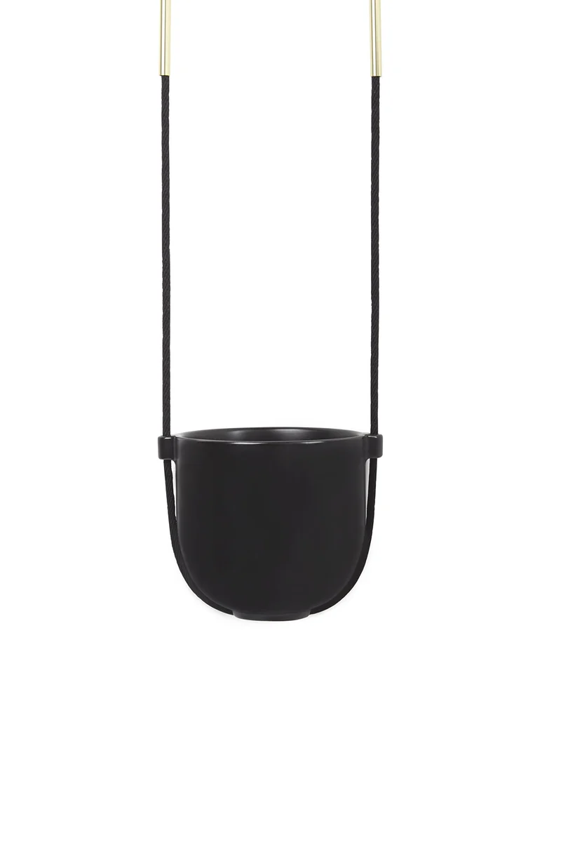 Umbra BOLO PLANTER BLACK, CERAMIQUE DE GRÈS, noir, 109.2 x 17.78 x 15.8 cm