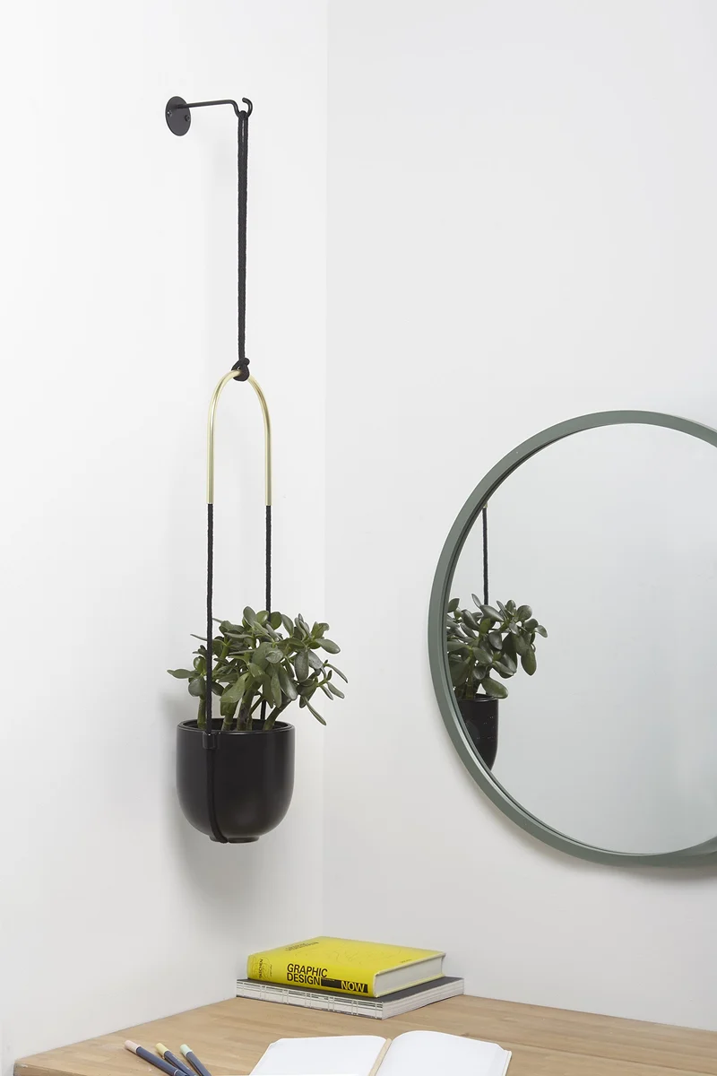 Umbra BOLO PLANTER BLACK, CERAMIQUE DE GRÈS, noir, 109.2 x 17.78 x 15.8 cm