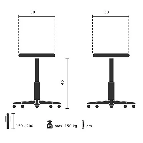 hjh OFFICE 645002 tabouret bistrot VANTAGGIO blanc métallique au look industriel et moderne, empilable