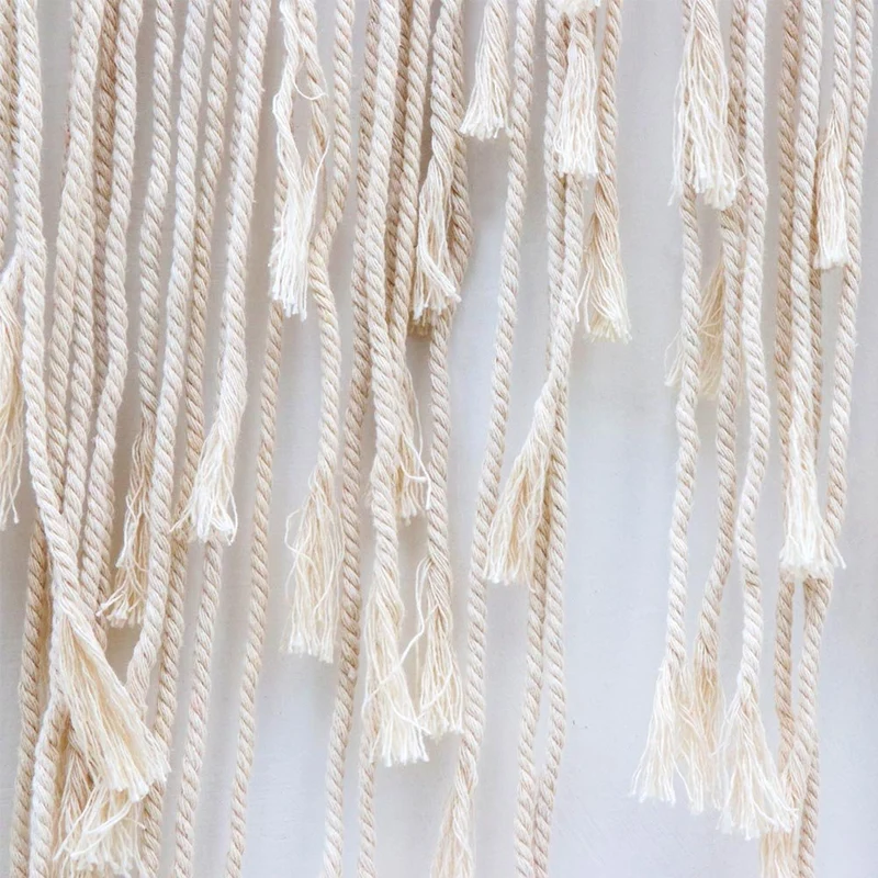 Aparty4u Grande Faite à la Main macramé tentures murales 114,3 x 99,1 cm, Uniformément tissé Tenture Murale Banderole Corde en Coton Frange Boho de Mariage Toile de Fond Décorations Home Art Décor