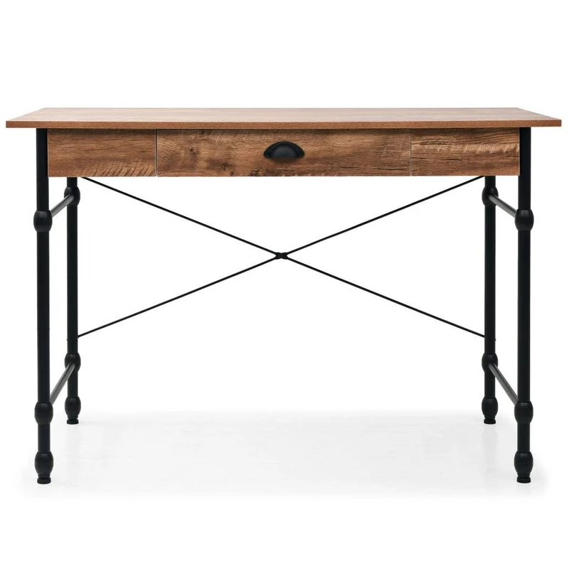 vidaXL Bureau avec Tiroir Couleur de Chêne Table d'Ordinateur Table Console