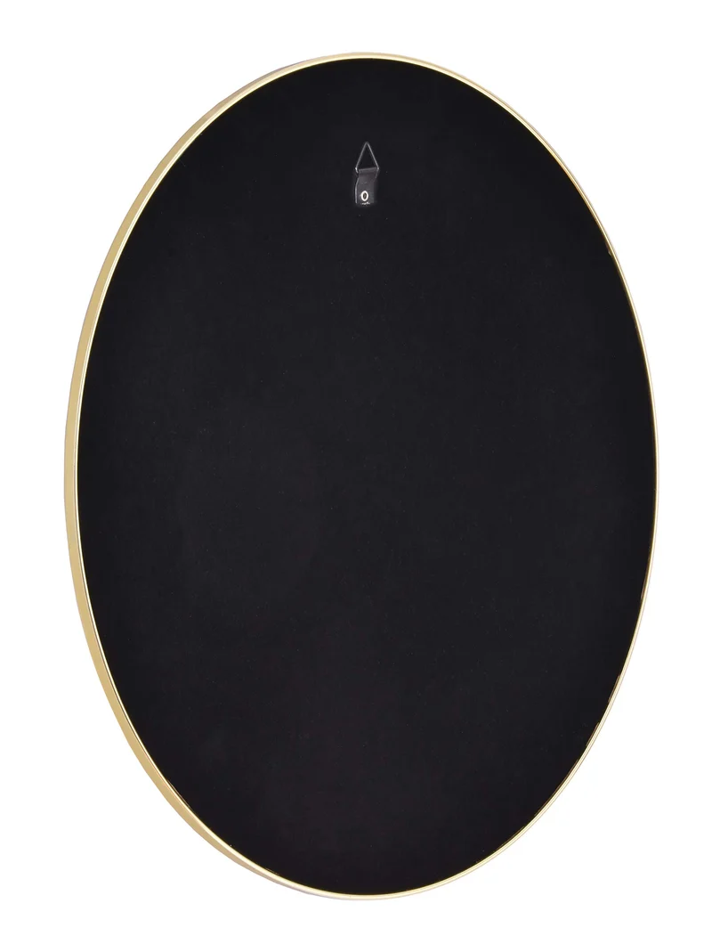 Innova Home Isla Contemporain Doré Miroir Mural Circulaire W/Laiton Cadre en métal, Rond 40 cm