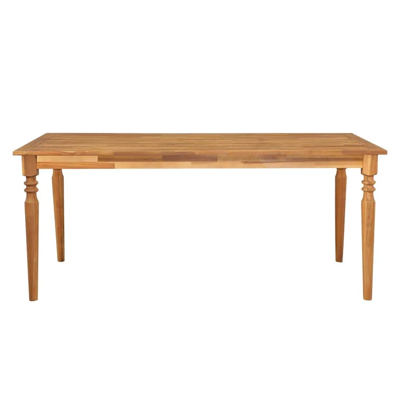 vidaXL Bois d'Acacia Massif Table de Salle à Manger Repas Jardin Terrasse