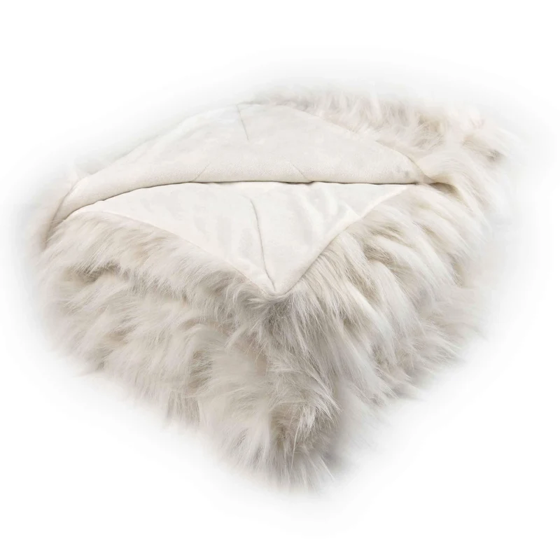 Nielsen Home Edit Couverture en Fausse Fourrure Blanc 150 x 200 cm