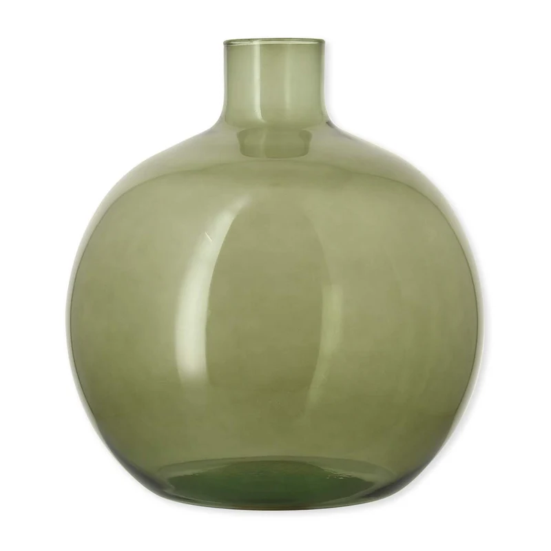Bruno Evrard Vase Dame-Jeanne Vert en Verre recyclé 35cm - Alric