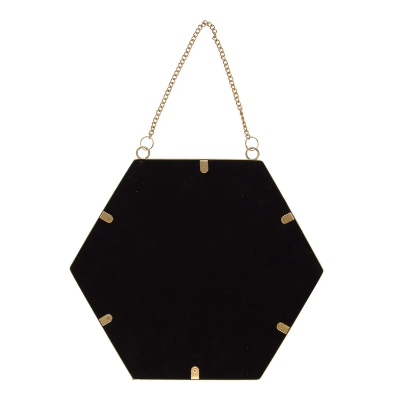 Sass & Belle Miroir Mural Hexagonal Doré