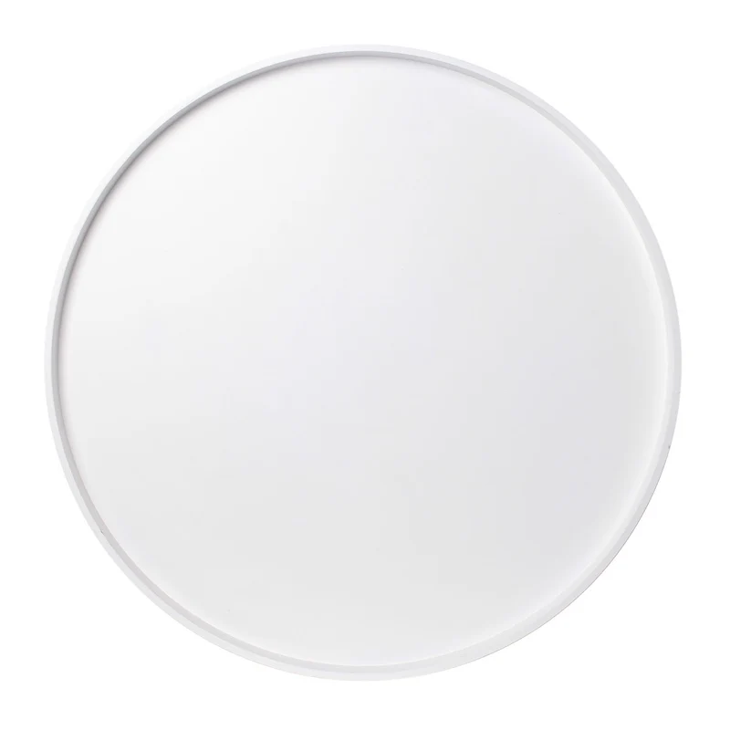 THE HOME DECO FACTORY HD3193 Table Plateau Ronde, MDF, Blanc, 50,1x50,1x44,3 cm