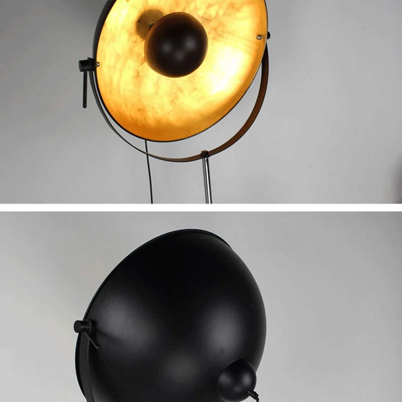 XUANLAN Lampadaire Créatif Métal Retro Studio de trépied Lampadaire-Noir Style Industriel Comtemporary Sérénade Modernes Chambres à Coucher Lumière Permanent Pas de Scintillement
