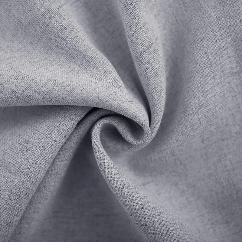 Deconovo Lot 4 Housse de Coussin Canapé Decoration Maison Doux Effet Lin Gris 45x45cm
