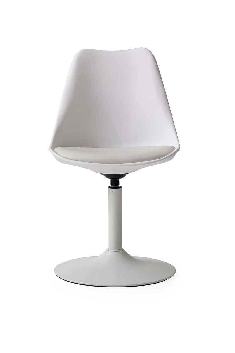 Tenzo 3303-412 VIVA Designer Chaise pivotante Blanc/Gris 49 x 53 x 83 cm