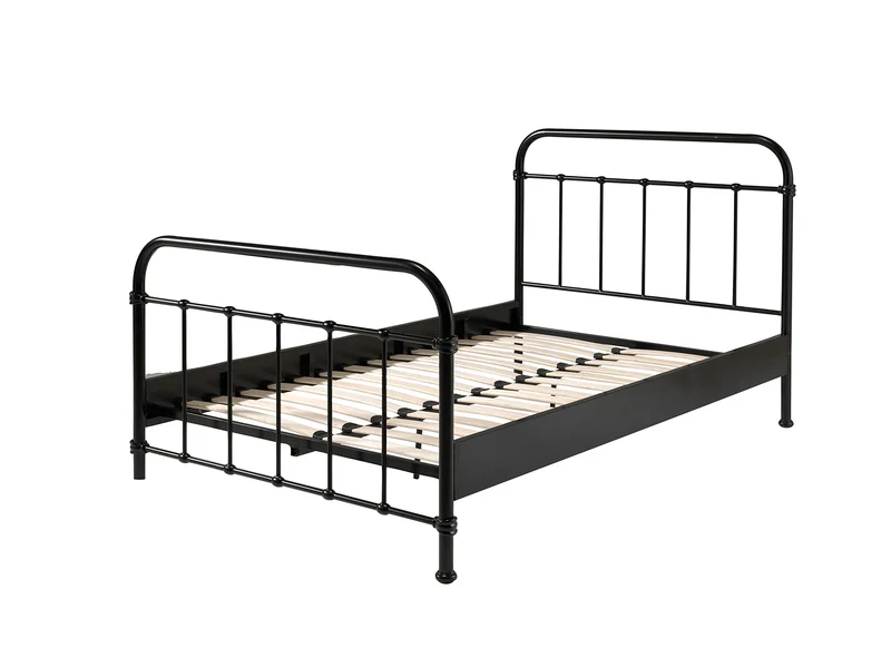 Vipack NYBE1218 New York lit 120x200cm Noir, Métal, 211,2x128x112 cm