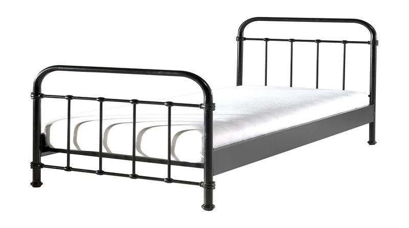Vipack NYBE1218 New York lit 120x200cm Noir, Métal, 211,2x128x112 cm